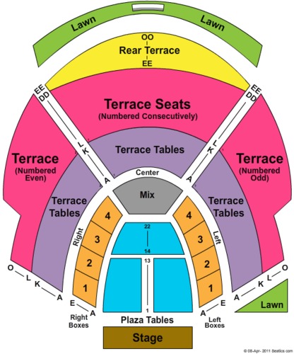 chastain park amphitheatre tickets chastain park amphitheatre in chastain park amphitheater seating chart