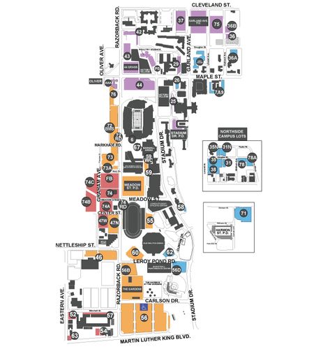 Donald W. Reynolds Razorback Stadium Parking Lots