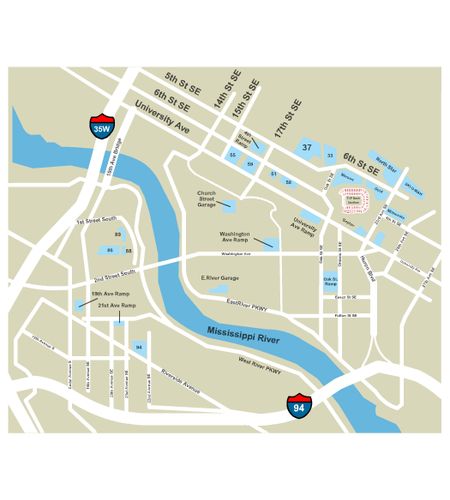 Huntington Bank Stadium Parking Lots