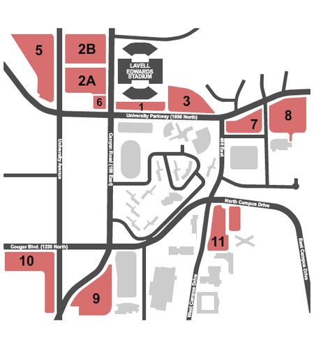 LaVell Edwards Stadium Parking Lots