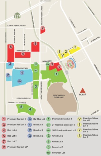 Levi's Stadium Parking Lots