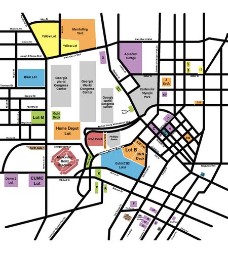 Mercedes-Benz Stadium Parking Lots