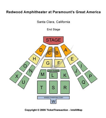 Redwood Amphitheatre at Paramounts Great America