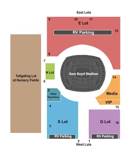 Sam Boyd Stadium Parking Lots