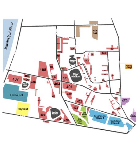 Tiger Stadium Parking Lots